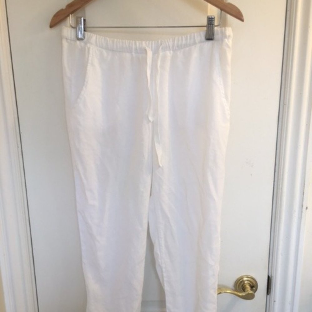 Anthropologie Cloth & Stone White Linen pants